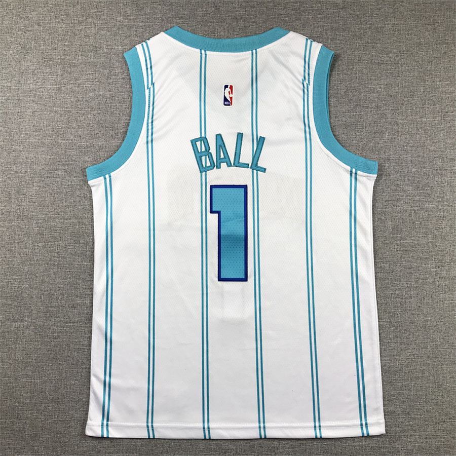 Hornets #1 White Kids Jersey