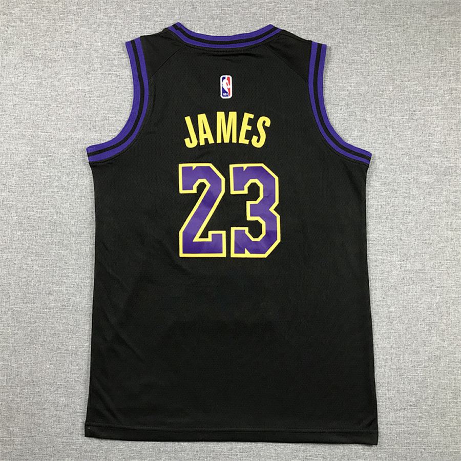 Lakers #23 Black City Edition Kids Jersey