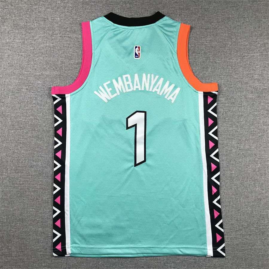 Spurs #1 Green City Edition Kids Jersey