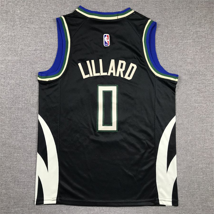 Bucks #0 Black Statement Kids Jersey