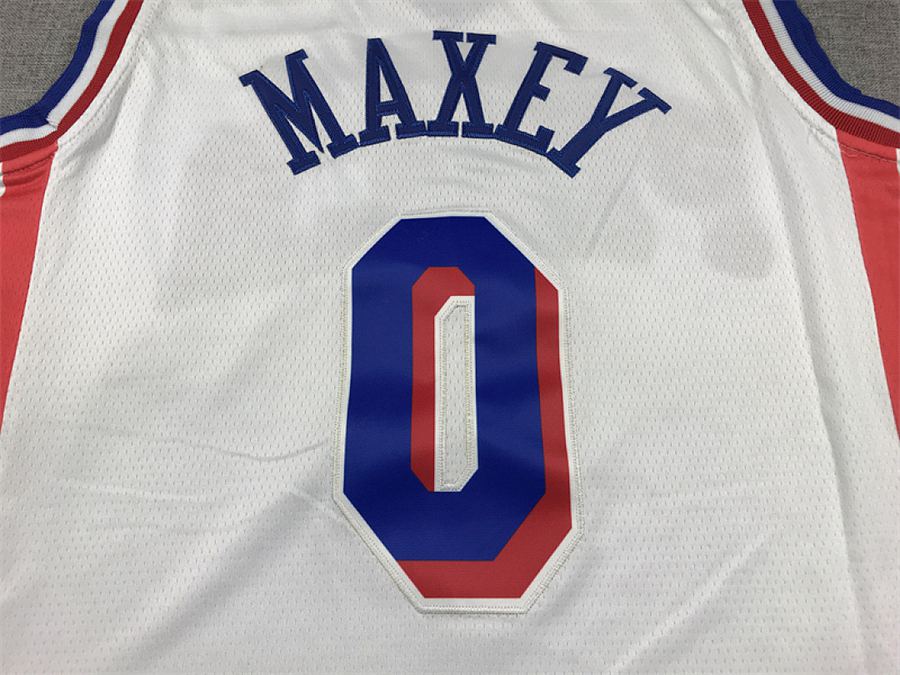 76ers #0 White Jersey