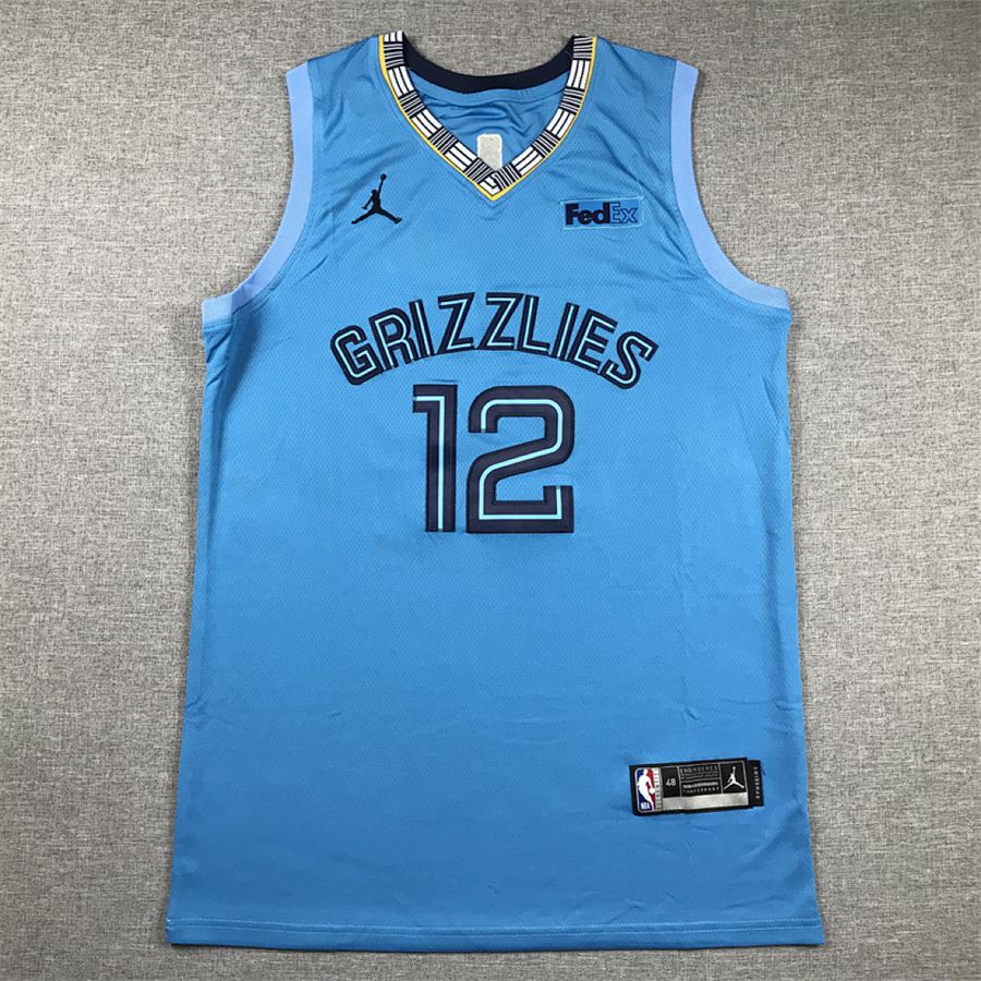 Grizzlies #12 Light Blue 75th Anniversary Jersey