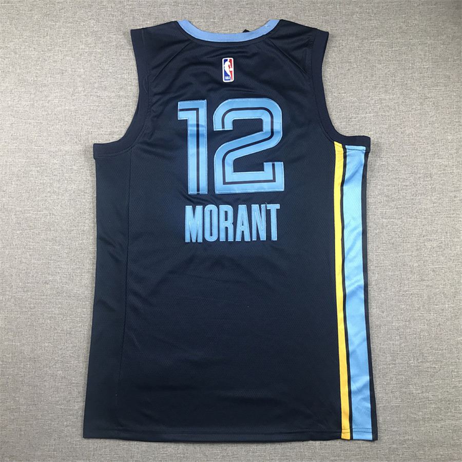 Grizzlies #12 Navy Blue Jersey