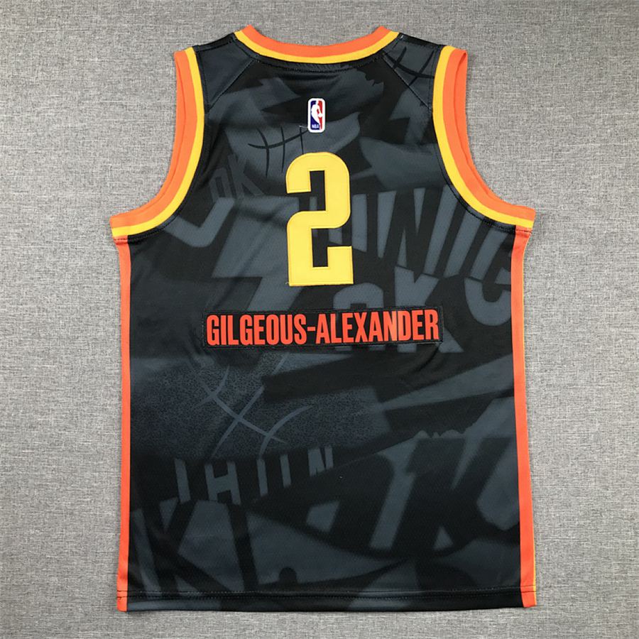 Thunder #2 Black City Edition Kids Jersey