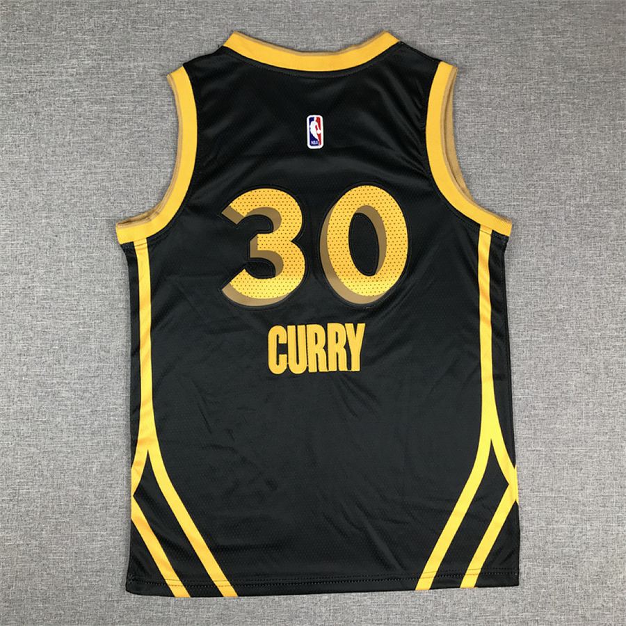 Warriors #30 Black City Edition Kids Jersey