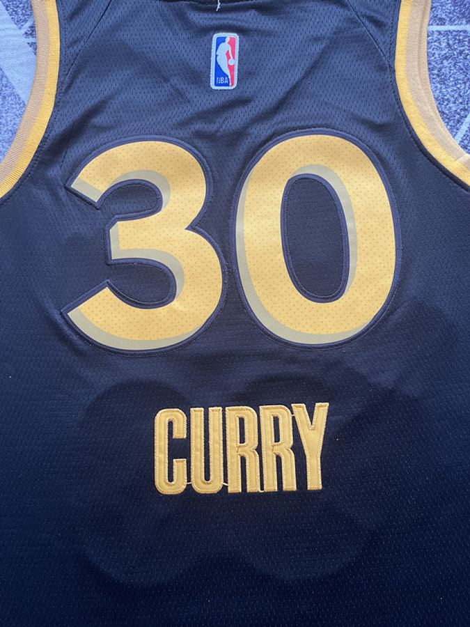 Warriors #30 Black Jersey