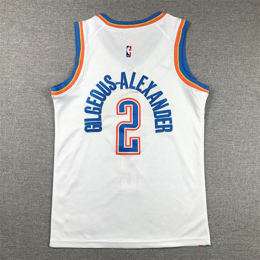 Thunder #2 White Kids Jersey