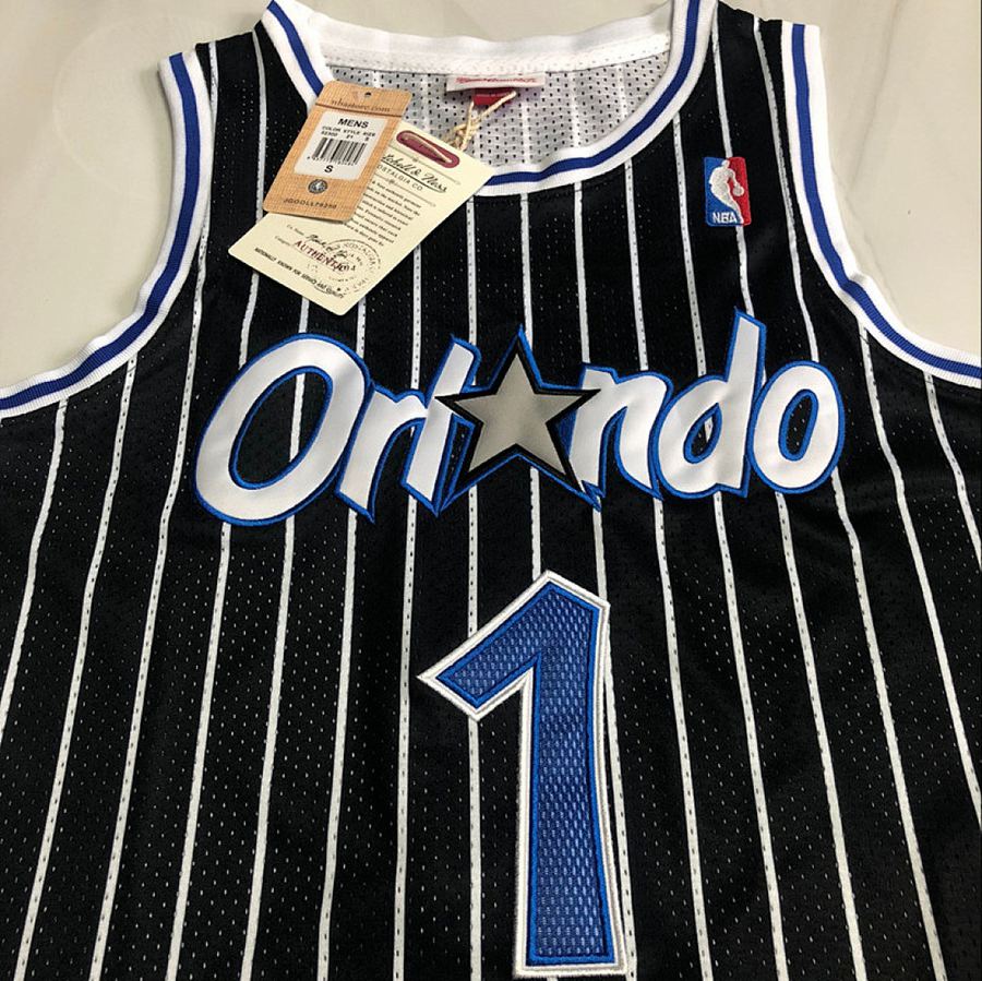 Magic #1 Tracy McGrady Black Jersey