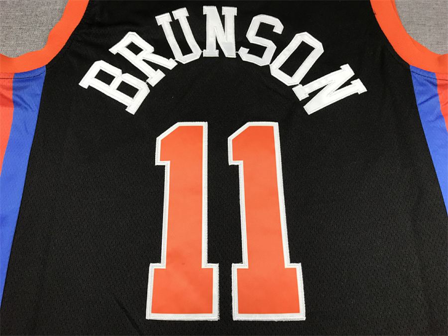 Knicks #11 Black City Edition Jersey