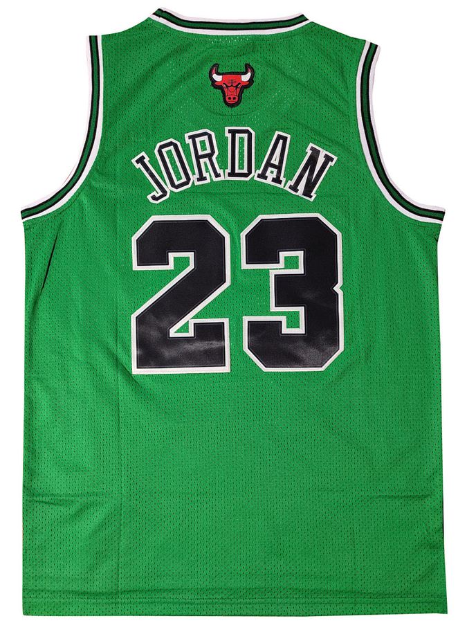 Bulls #23 Michael Jordan Green Jersey