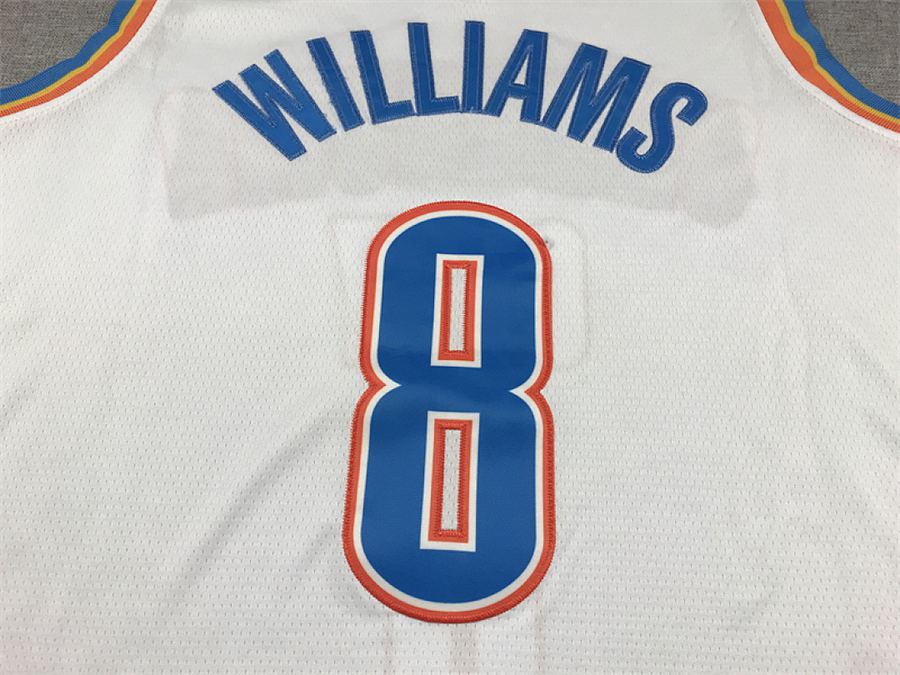 Thunder #8 White Jersey