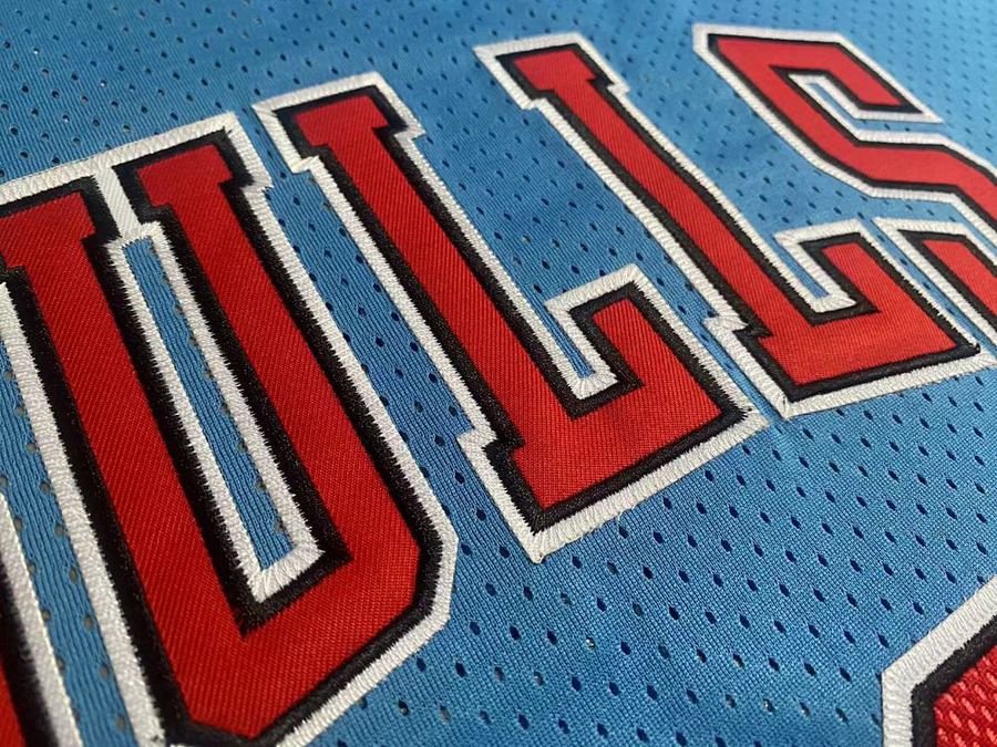 Bulls #23 Michael Jordan Blue Retro Embroidered Jersey