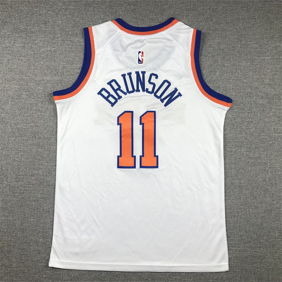 Knicks #11 White Kids Jersey
