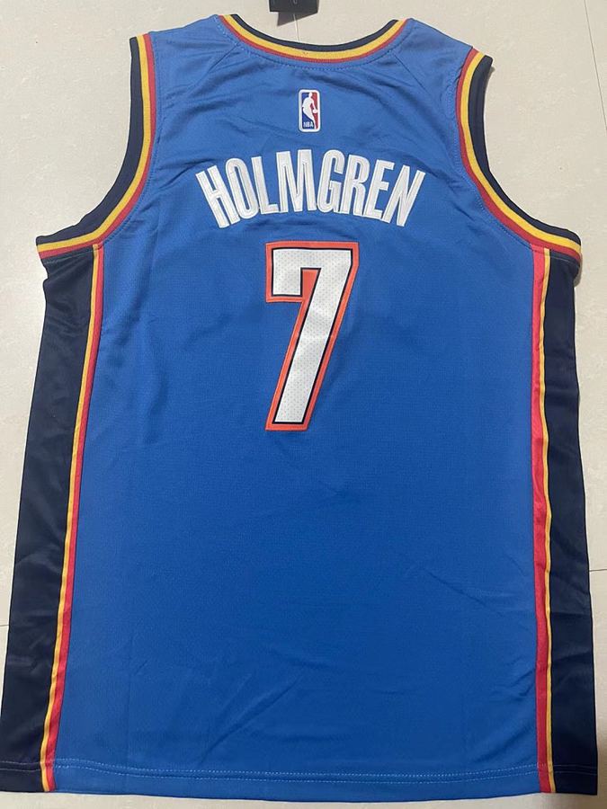 Thunder #7 Blue Nike Jersey
