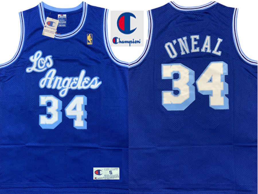 Lakers #34 Shaquille O'Neal Retro Jersey