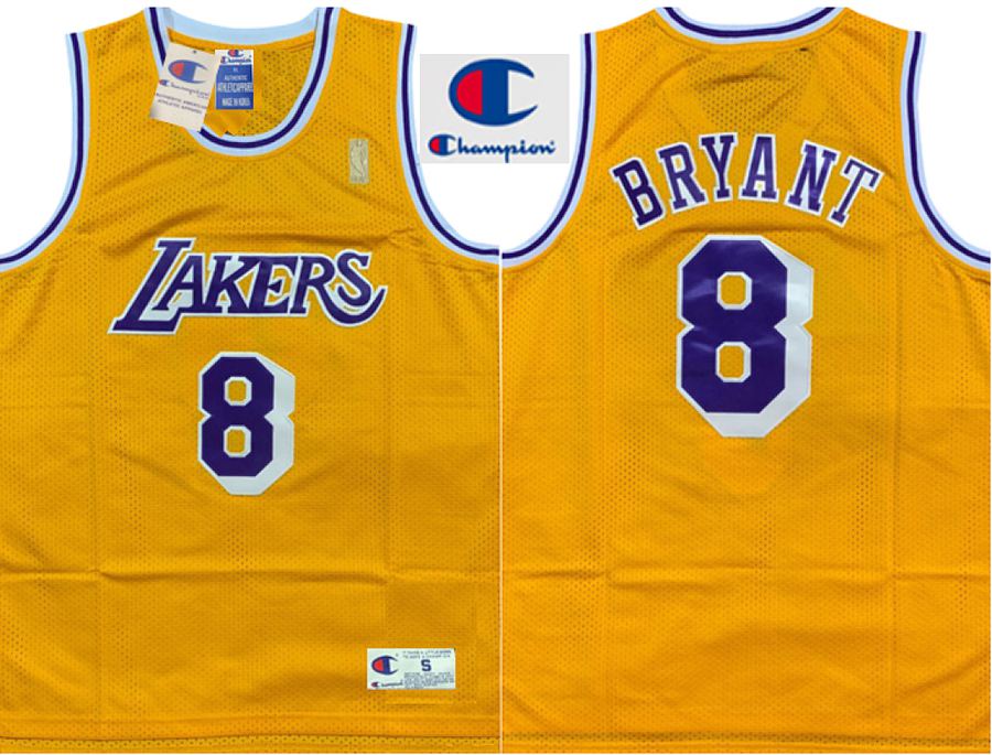 Lakers Kobe Bryant Yellow Retro Jersey