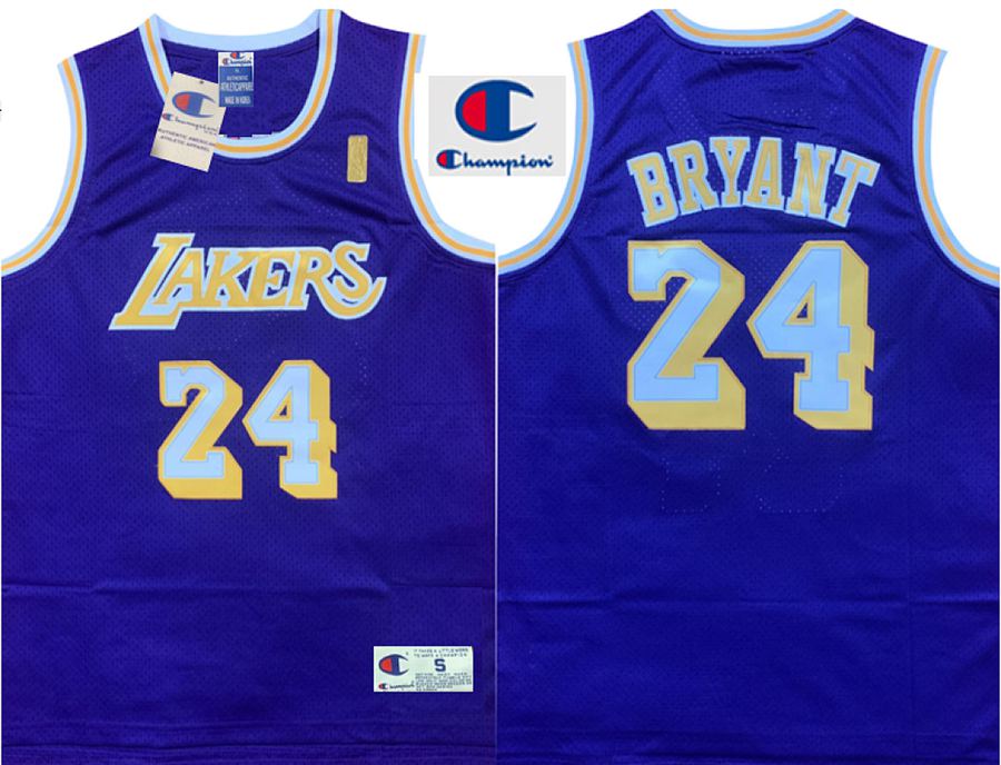Lakers #24 Kobe Bryant Purple Retro Jersey