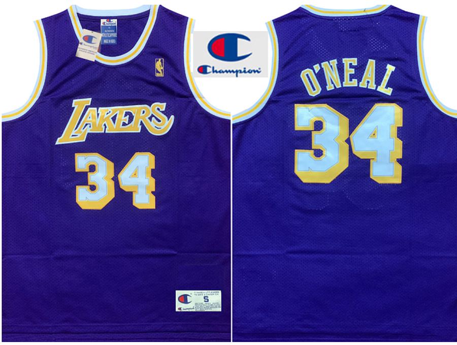 Lakers Shaquille O'Neal Purple Jersey