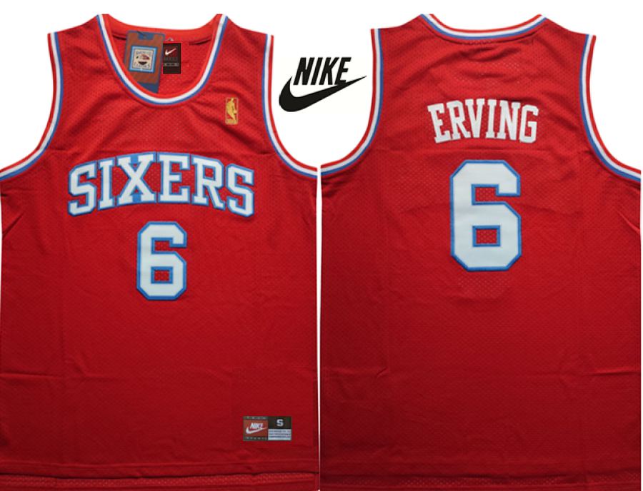 76ers Kyrie Irving Red Retro Nike Jersey