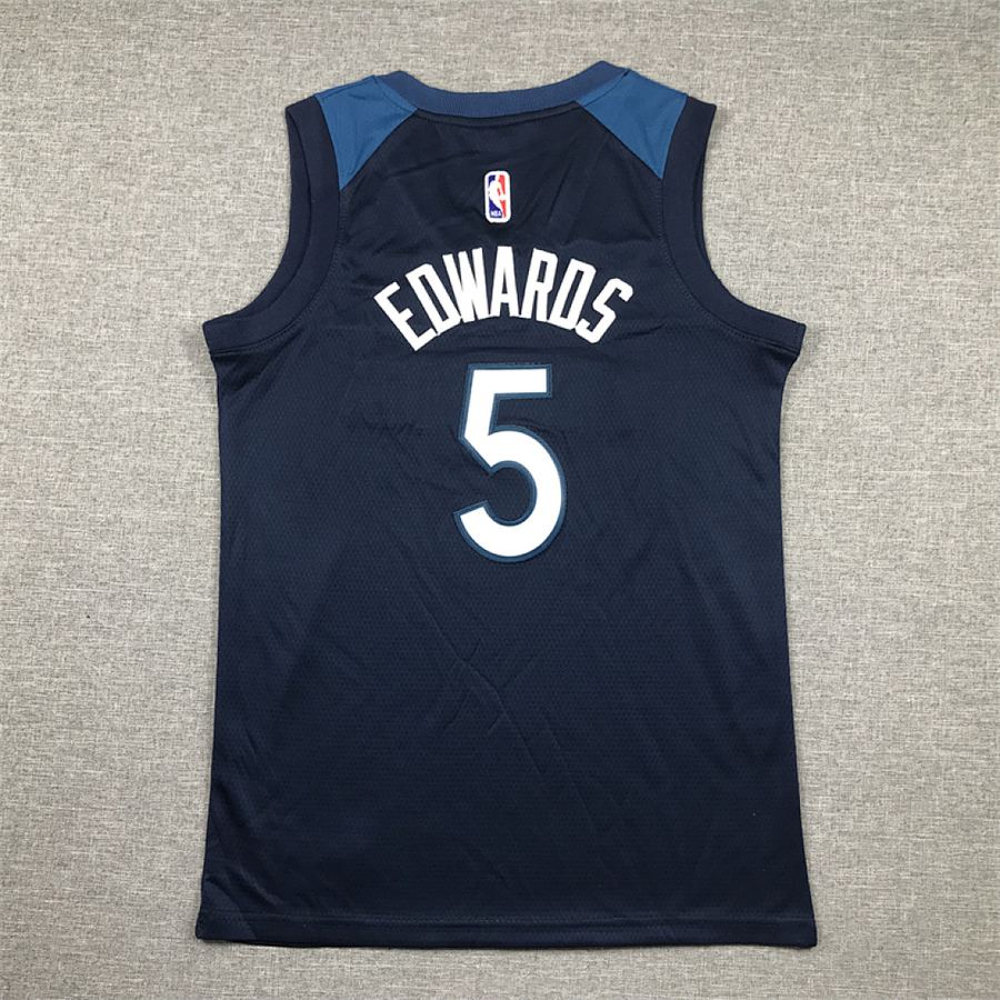 Timberwolves #5 Blue Kids Jersey