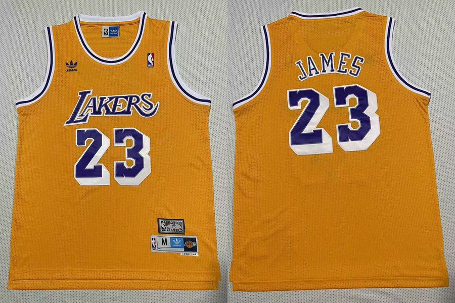 Lakers LeBron James Yellow Jersey