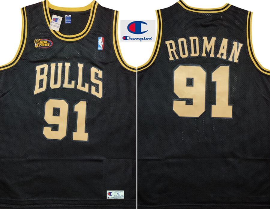 Bulls #91 Black Jersey