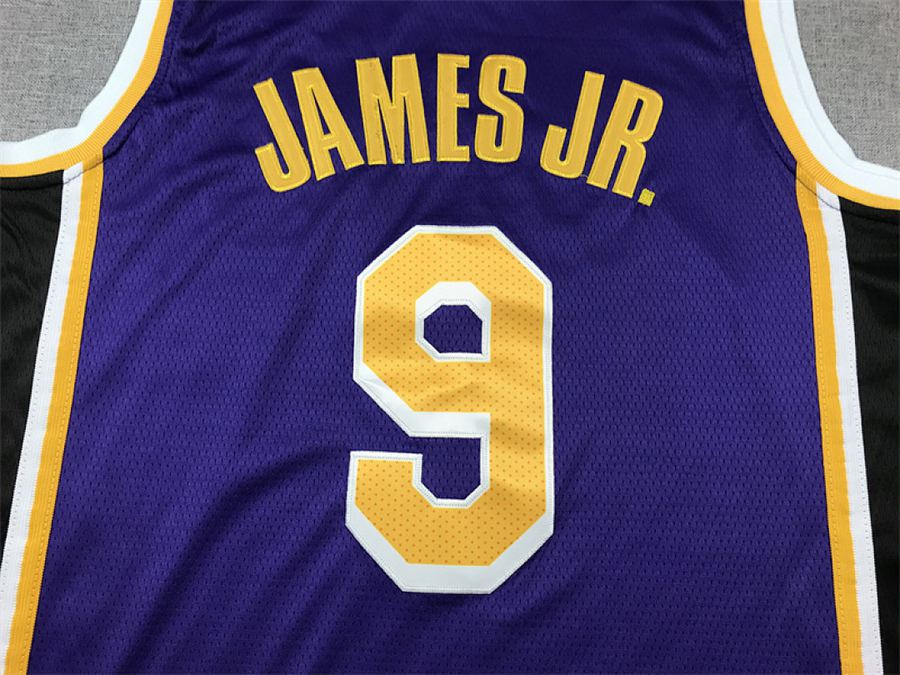 Lakers #9 Purple Crew Neck Jersey