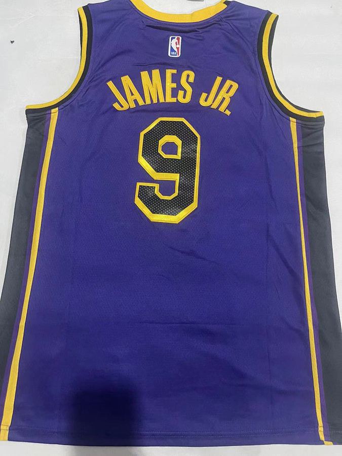 Lakers #9 Michael Jordan Purple Jersey