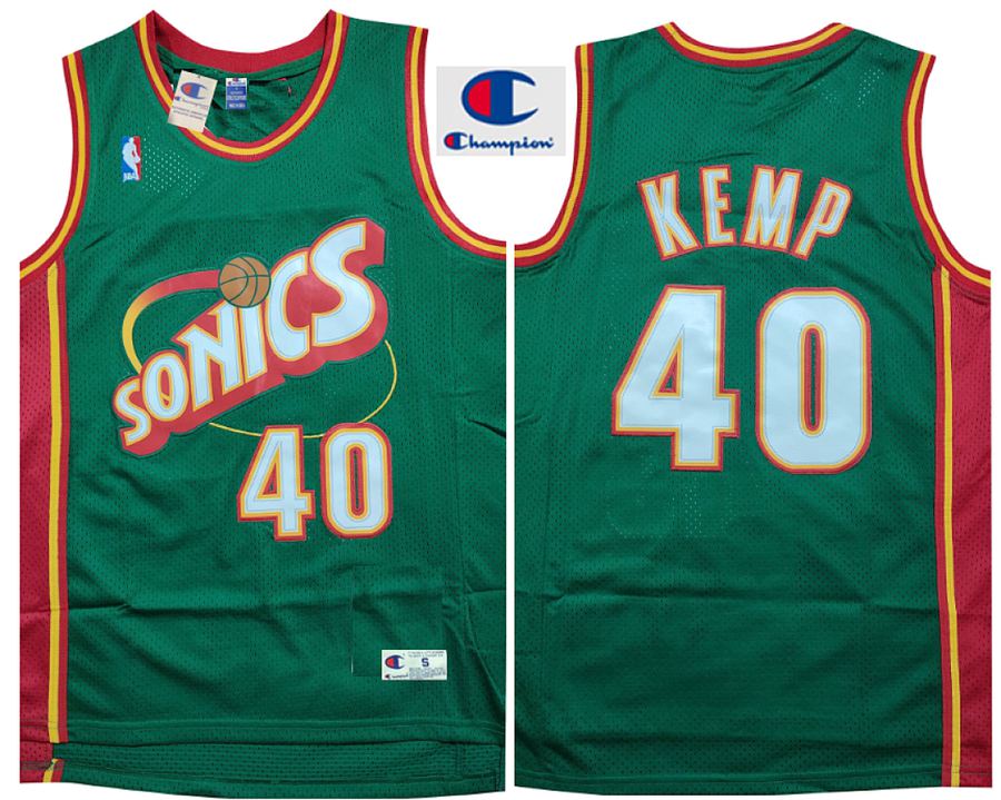 SuperSonics #40 Green Jersey
