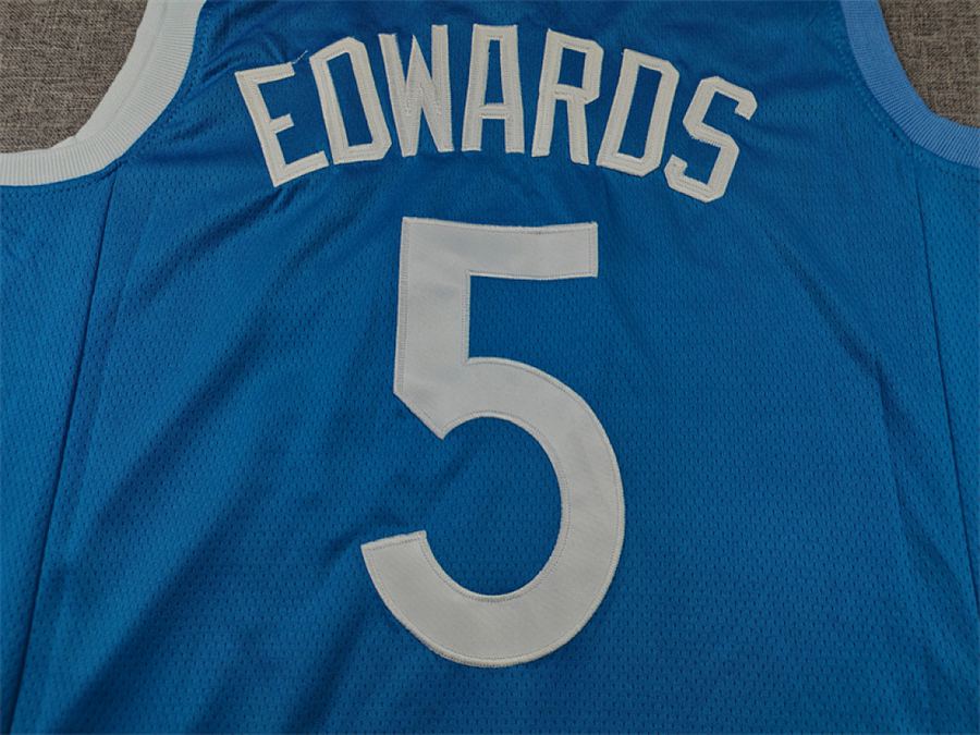 Timberwolves #5 Light Blue Jersey