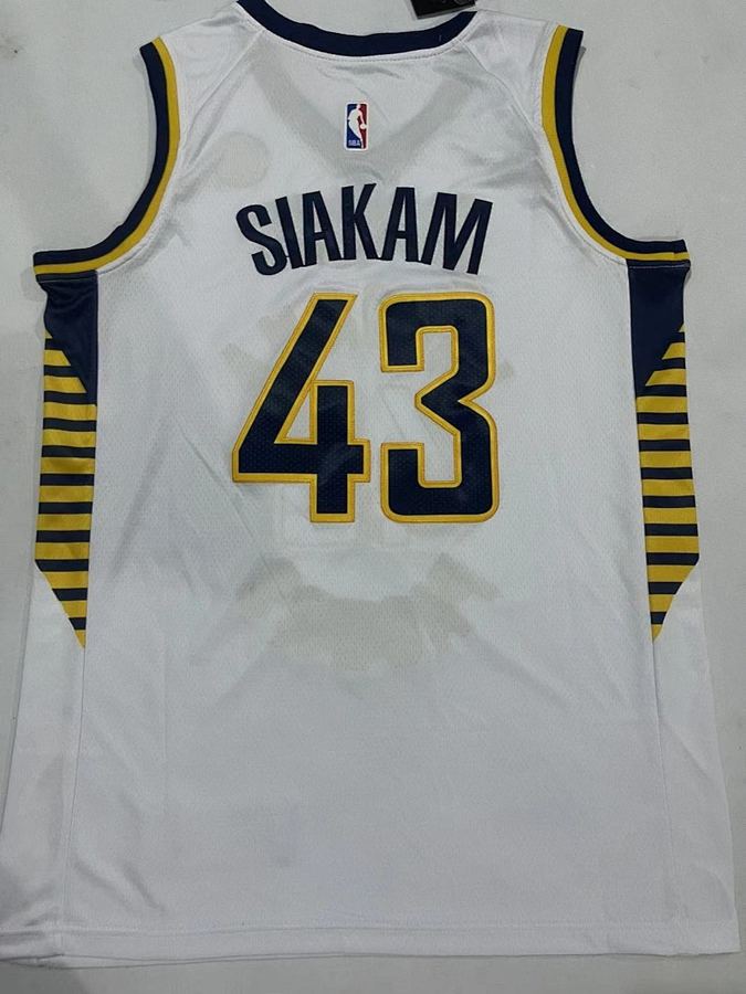 Pacers #43 White Nike Jersey