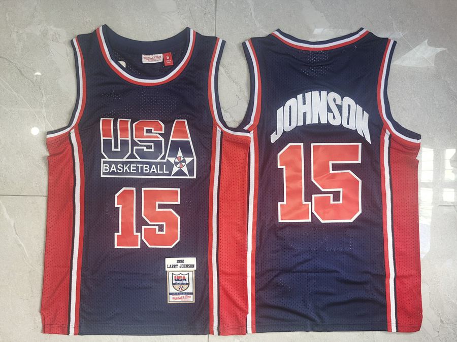 Magic Johnson Navy Blue Jersey