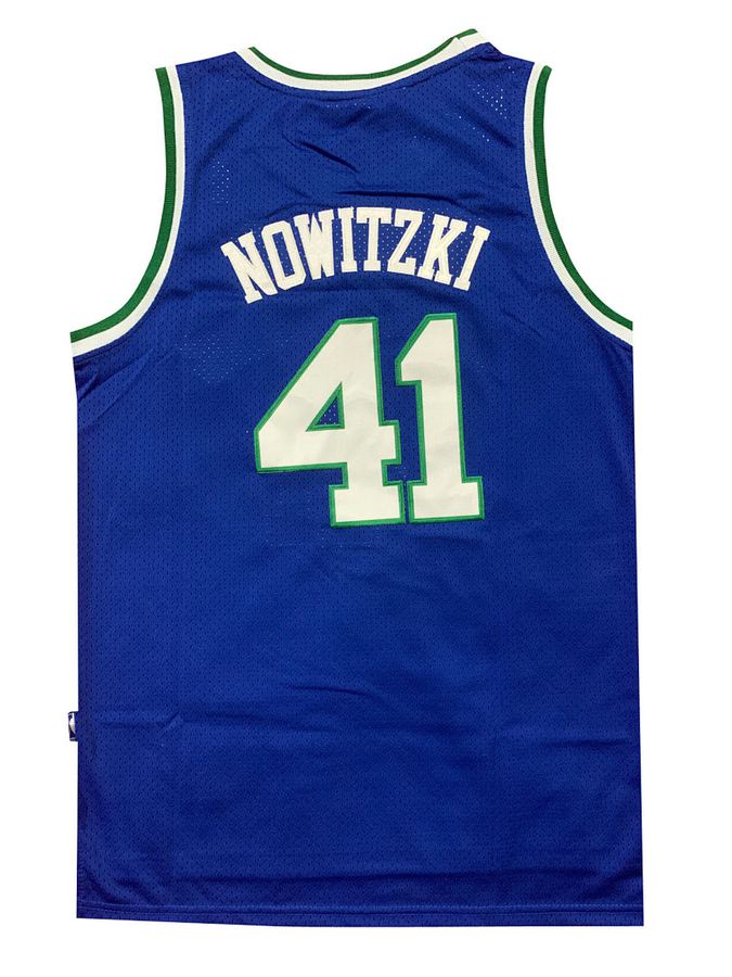 Mavericks #41 Blue Retro Jersey