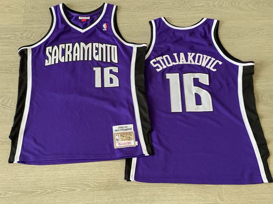 Kings #16 Purple Embroidered Jersey