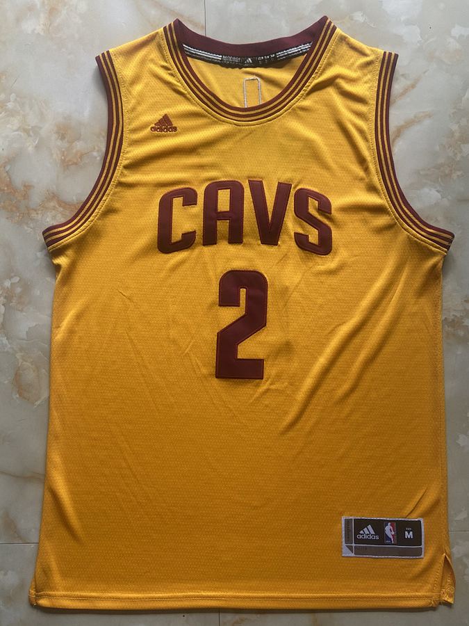 Cavaliers #2 Kyrie Irving Yellow Jersey