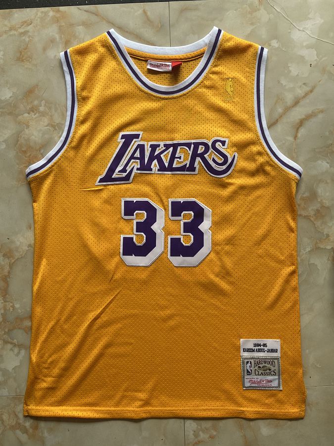 Lakers #33 Yellow Jersey