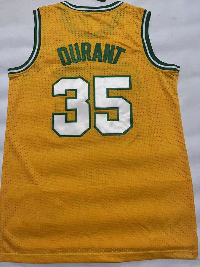 SuperSonics #35 Yellow Retro Jersey