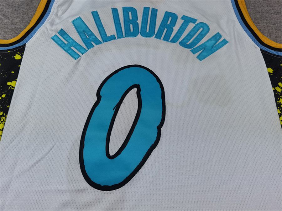 Pacers #0 White City Edition Jersey