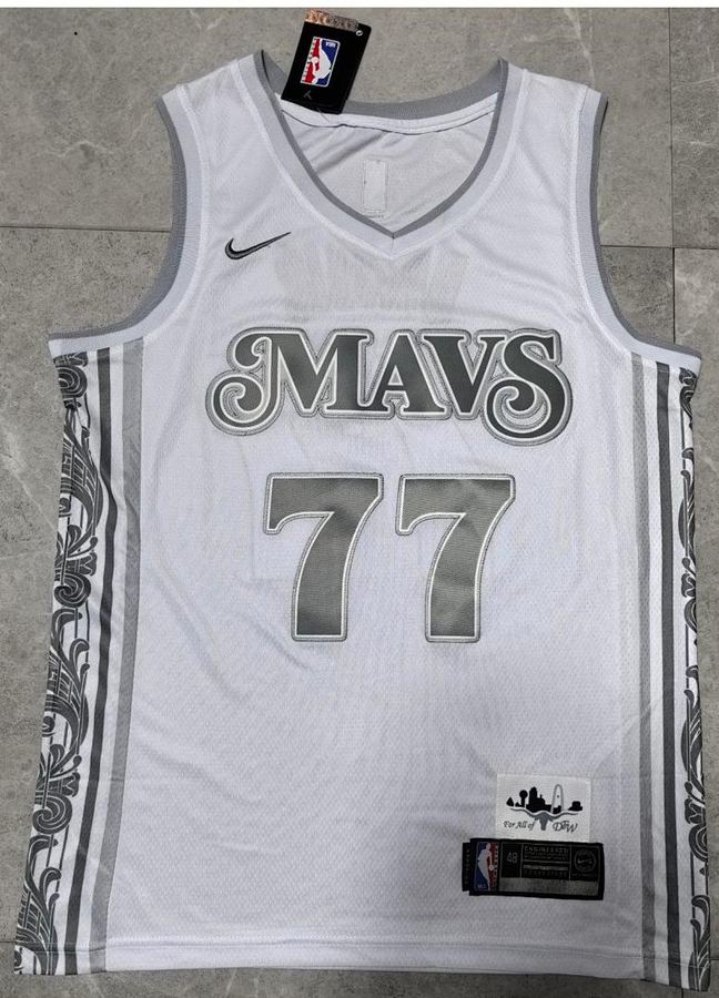 Mavericks Luka Doncic White City Edition Jersey