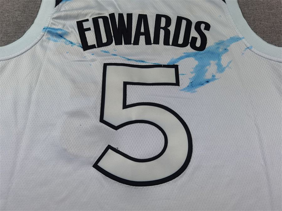Timberwolves #5 White City Edition Jersey