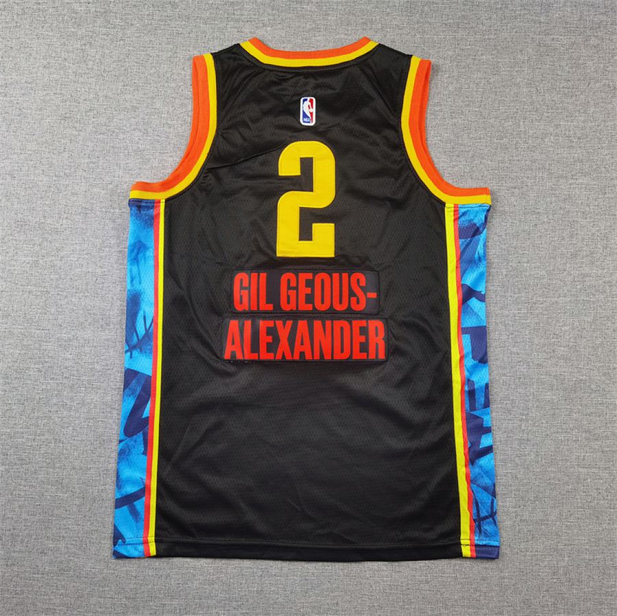 Thunder #2 Black City Edition Kids Jersey