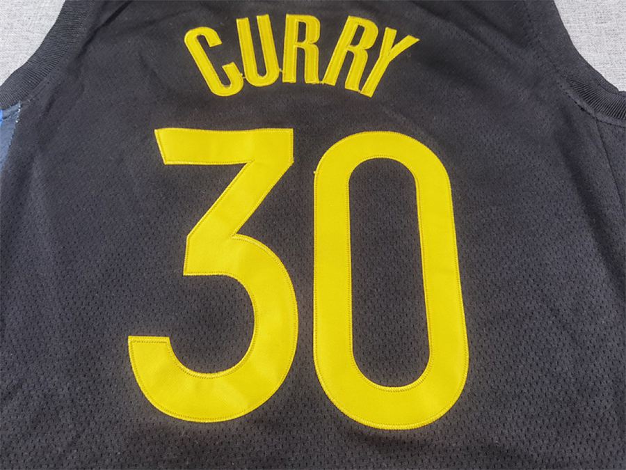 Warriors #30 Black Statement Jersey