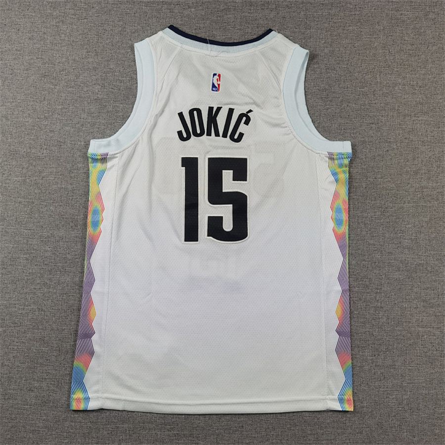 Nuggets #15 White City Edition Kids Jersey