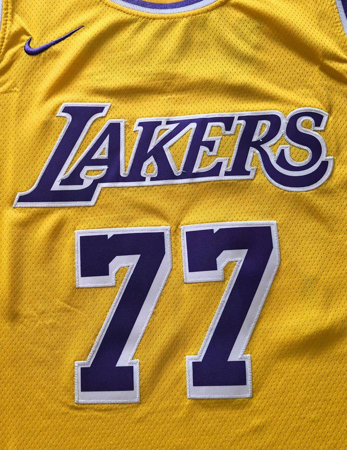 Lakers Luka Doncic Yellow Jersey