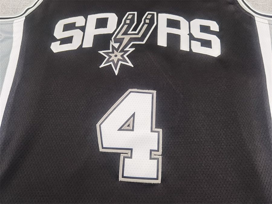 Spurs #4 Black Jersey