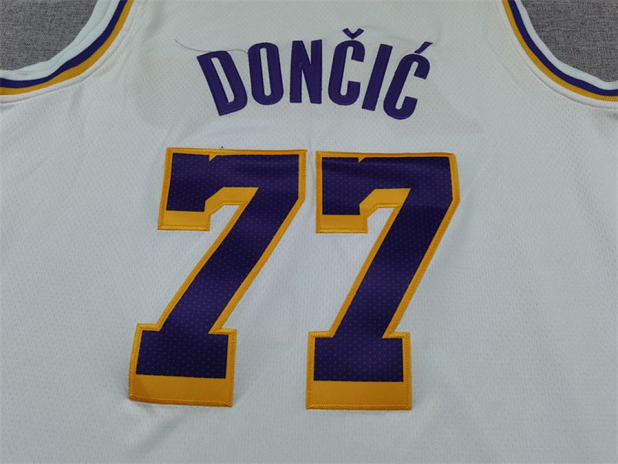 Lakers #77 White Jersey