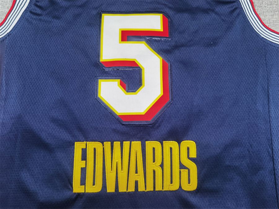 Timberwolves #5 Navy Blue All-Star Jersey