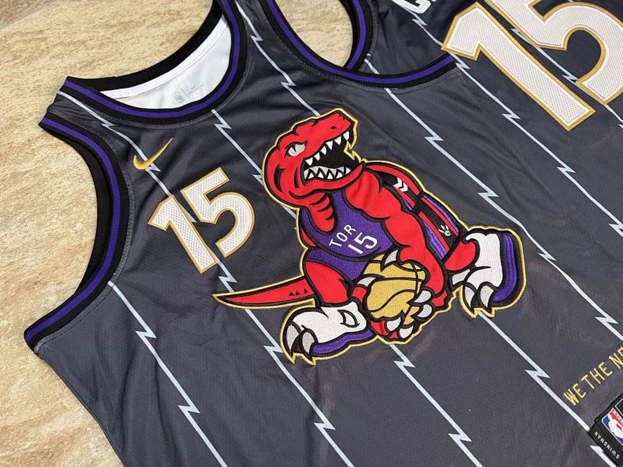 Raptors #15 Vince Carter Black City Edition Embroidered Jersey