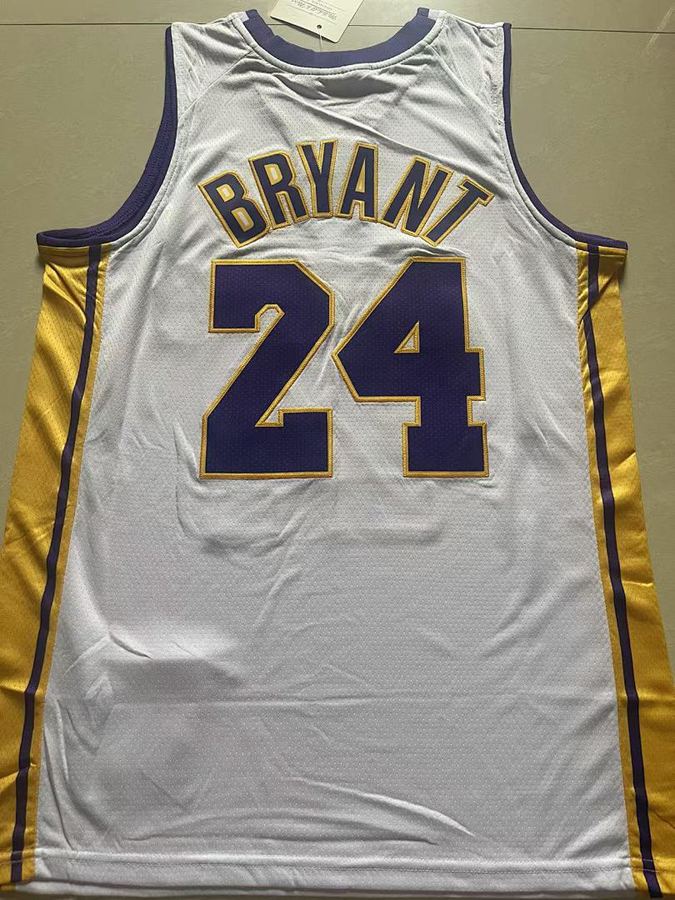 Lakers #24 Kobe Bryant White Jersey