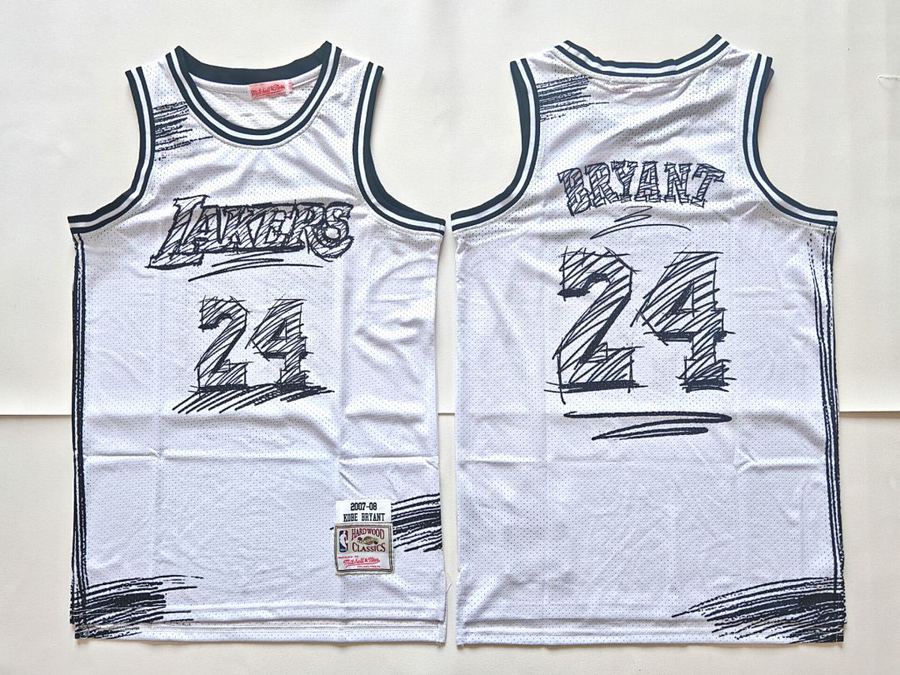 Lakers #24 White Jersey